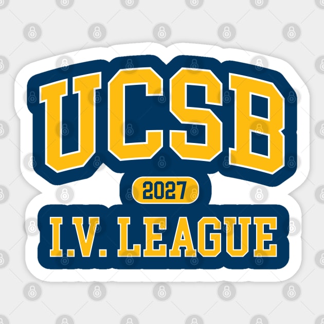 UCSB Class of 2027 I.V. League Sticker by Vector Deluxe